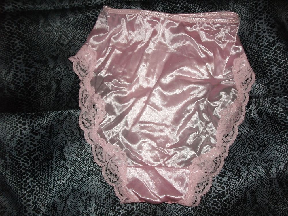 A selection of my wife's silky satin panties #50