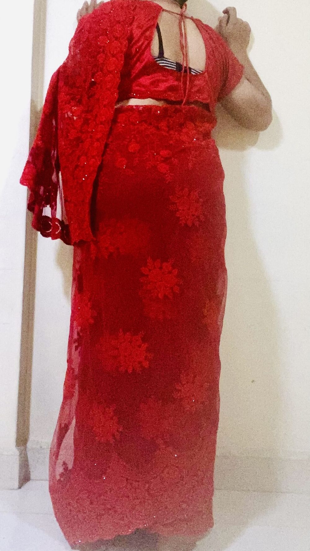 Red saree #44