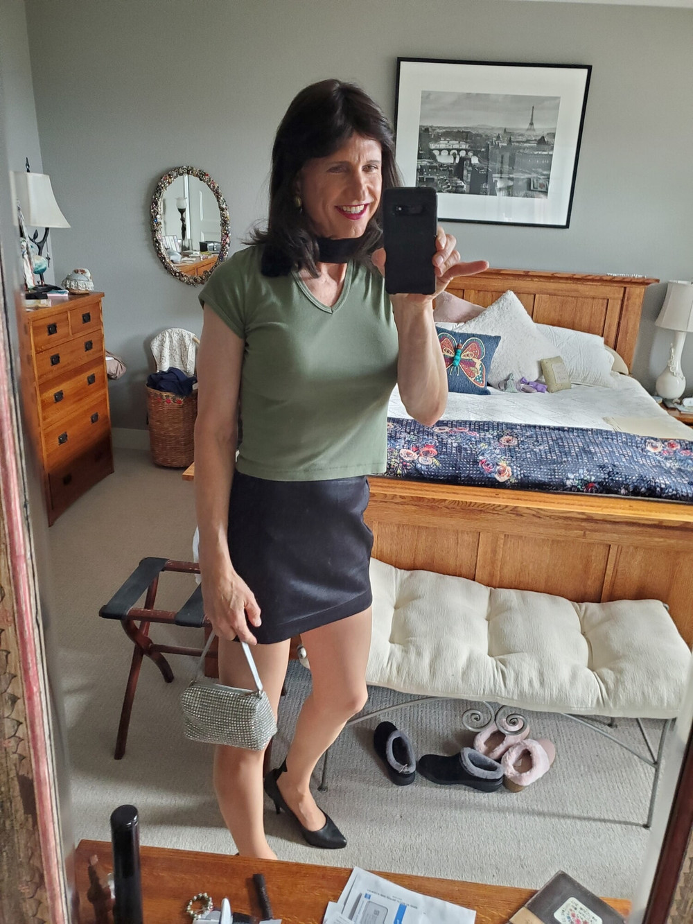 Black mini skirt #24