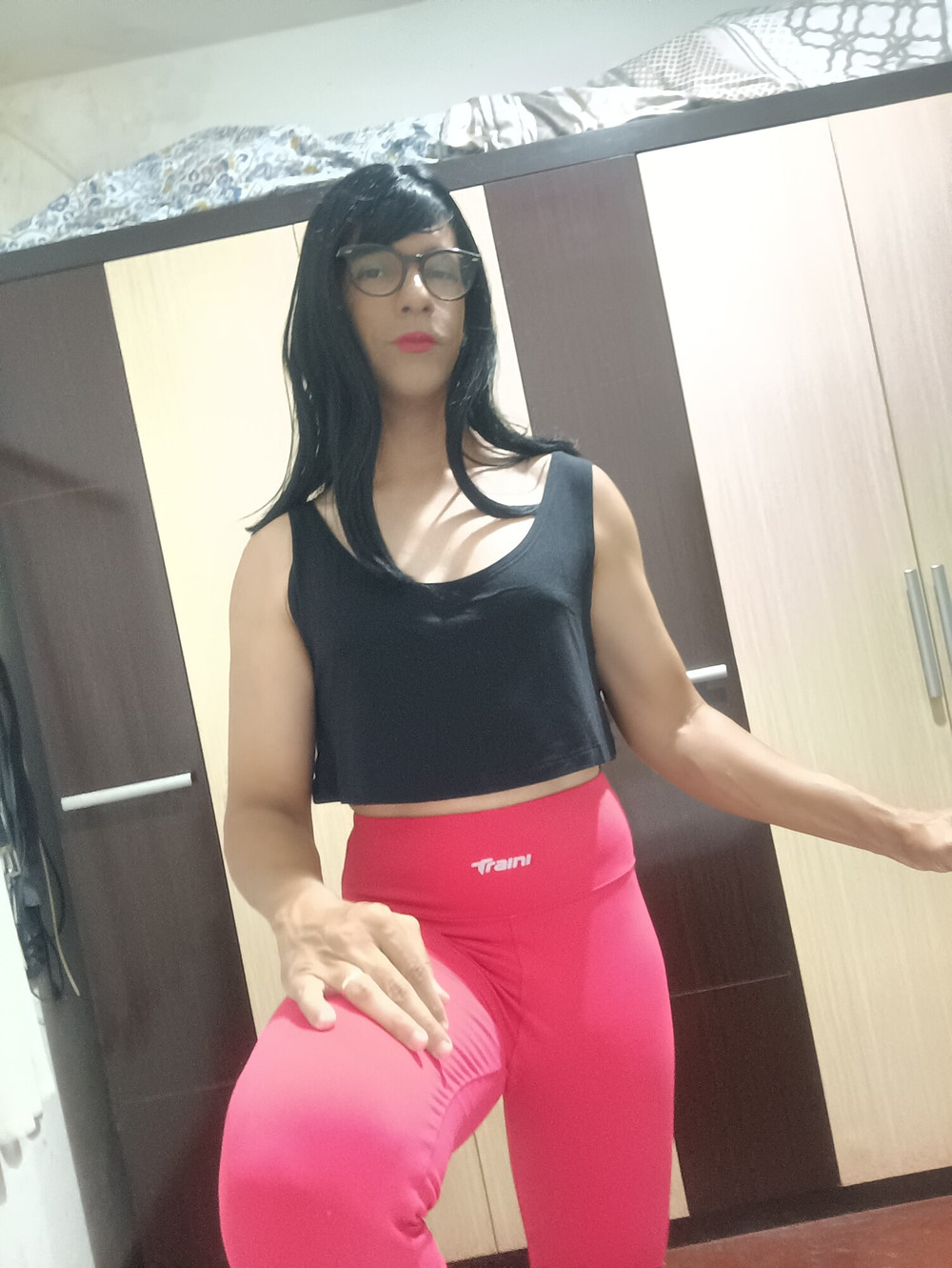 Sakura Nakamura Costume legs Red Gym #31