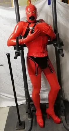 alison in rubber         