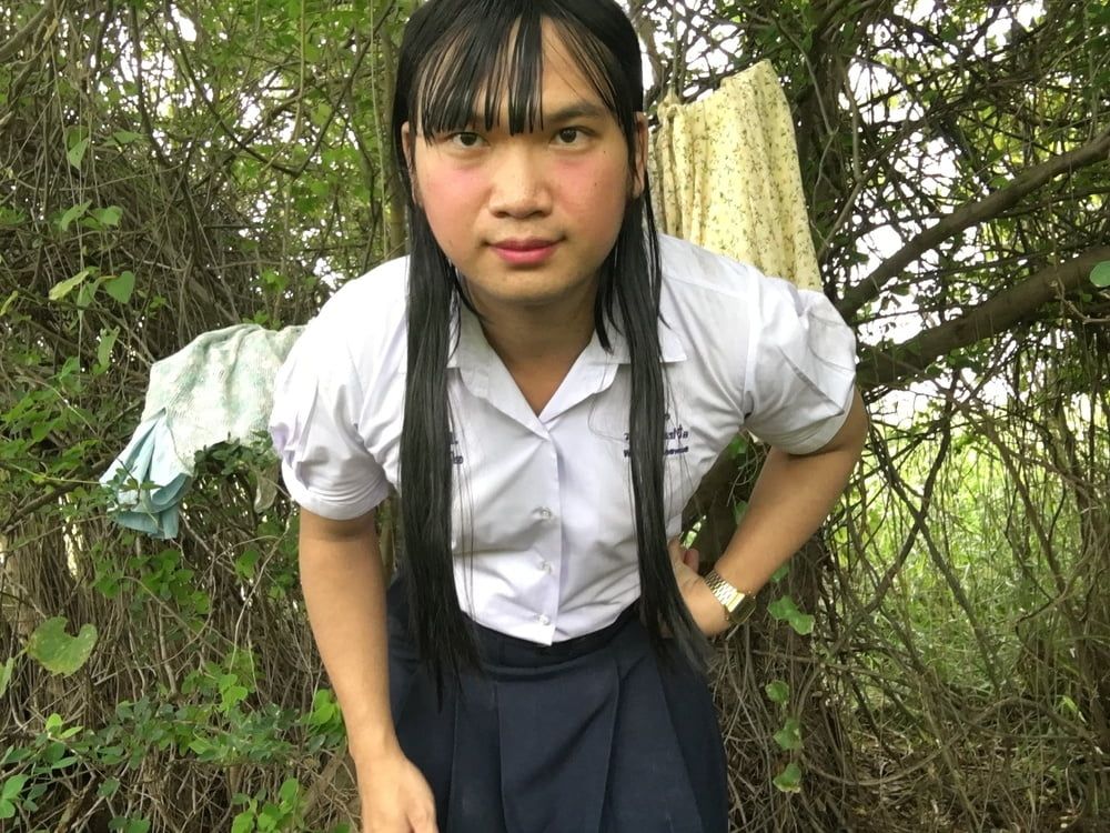 Outdoor student ladyboy solo #8