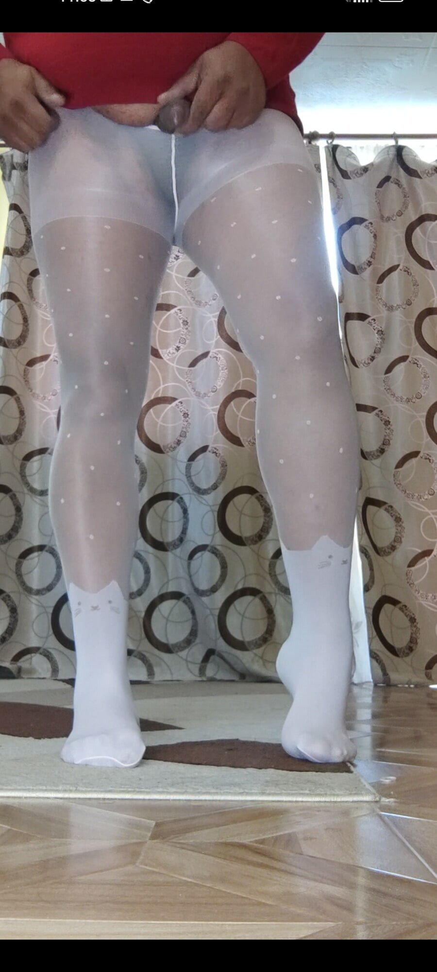 White pantyhose for teen #41