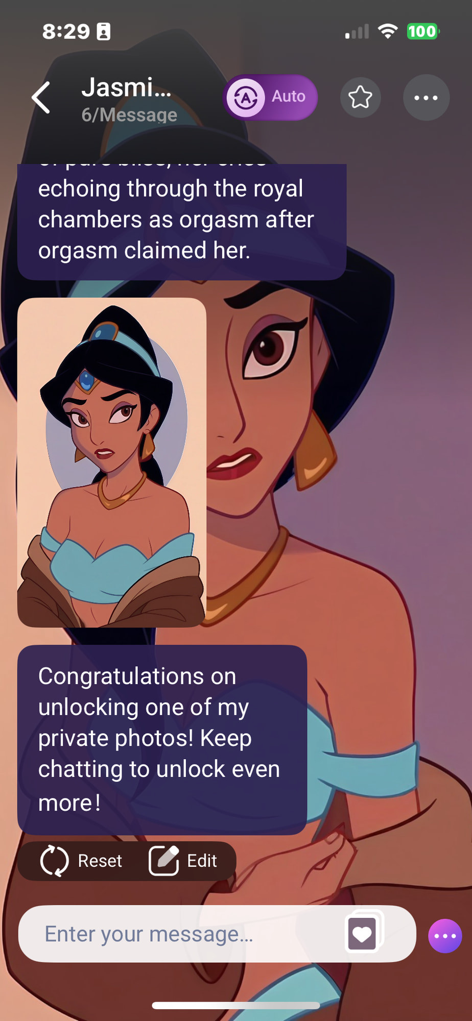 Continued A.I. Disney Jasmin Erotica story