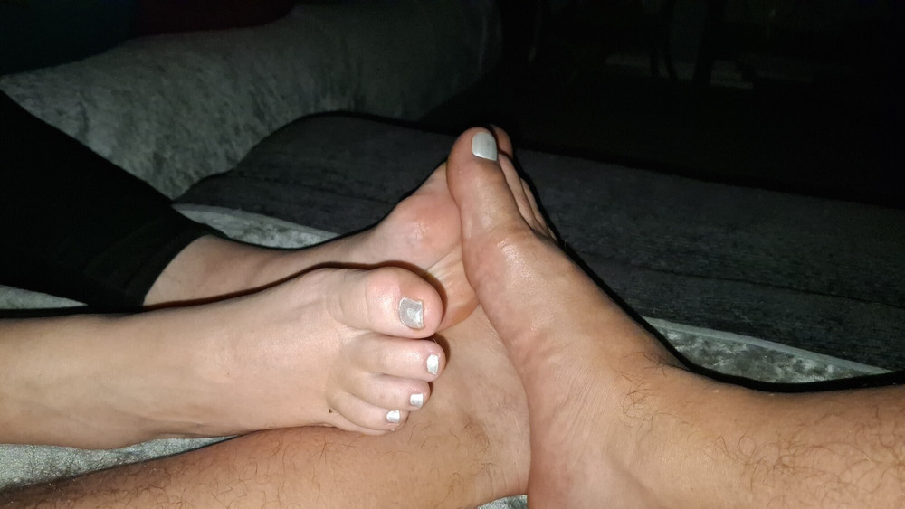 Barefoot on the couch together #6