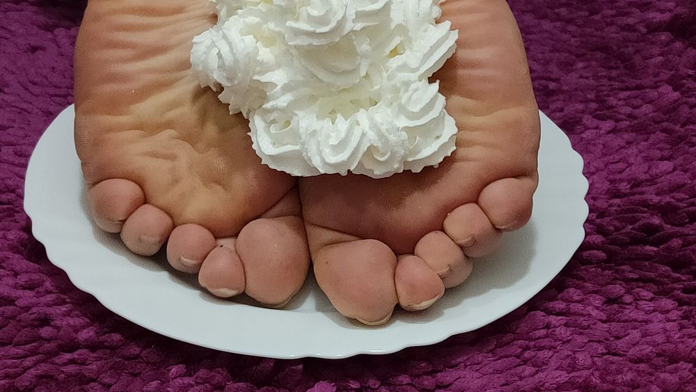 whipped cream on my feet #4