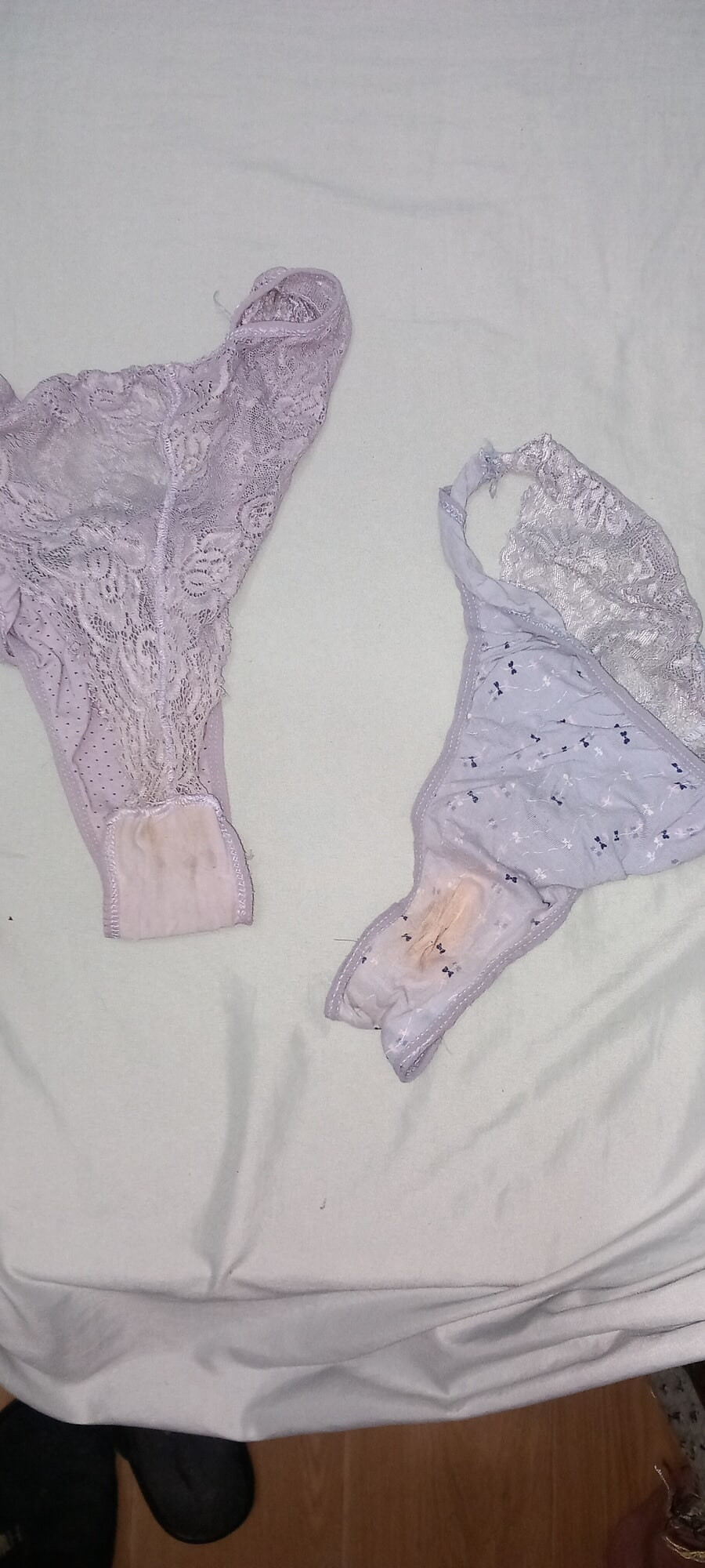 My wife made me sniff and lick her dirty panties. #4