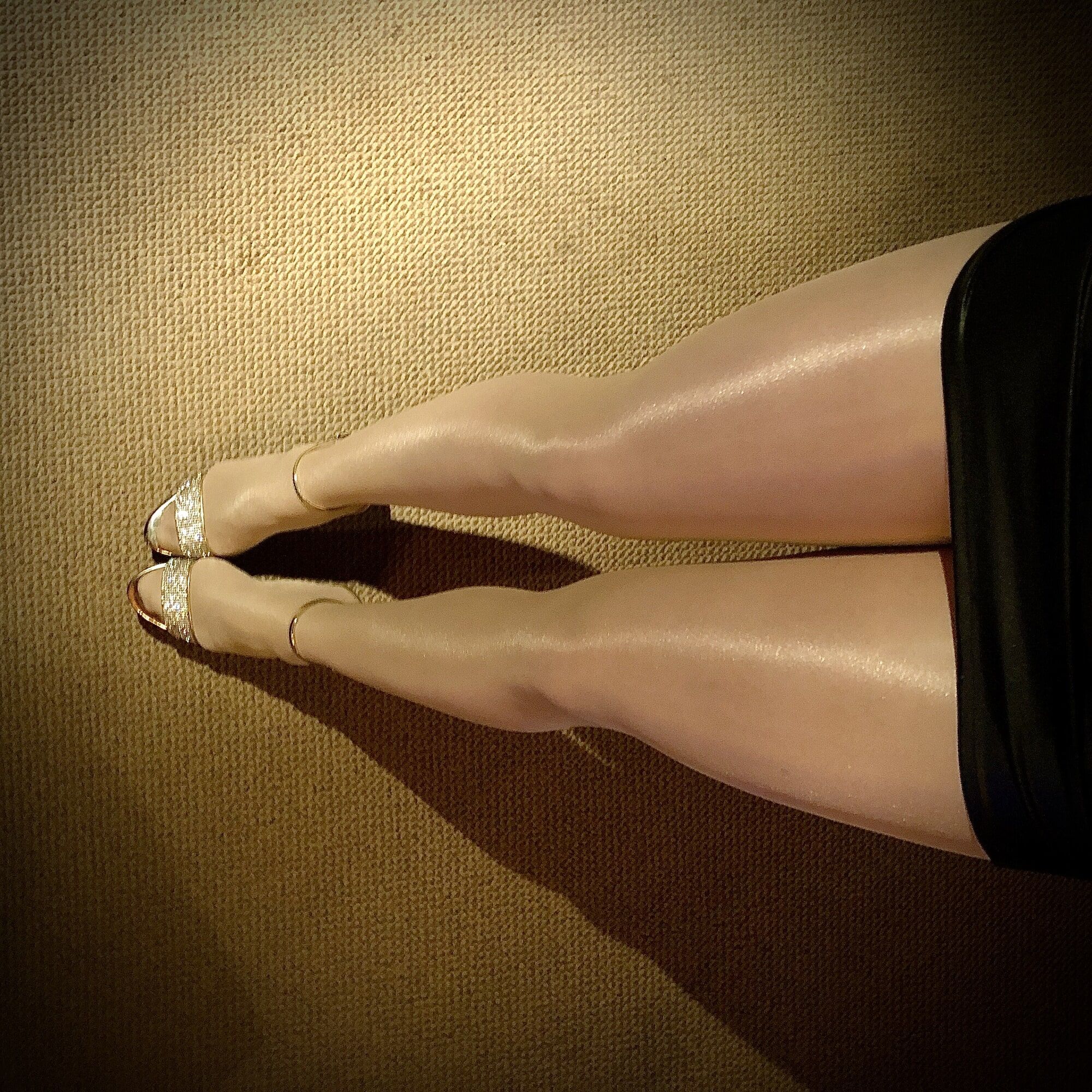 My legs on shiny pantyhose! #20
