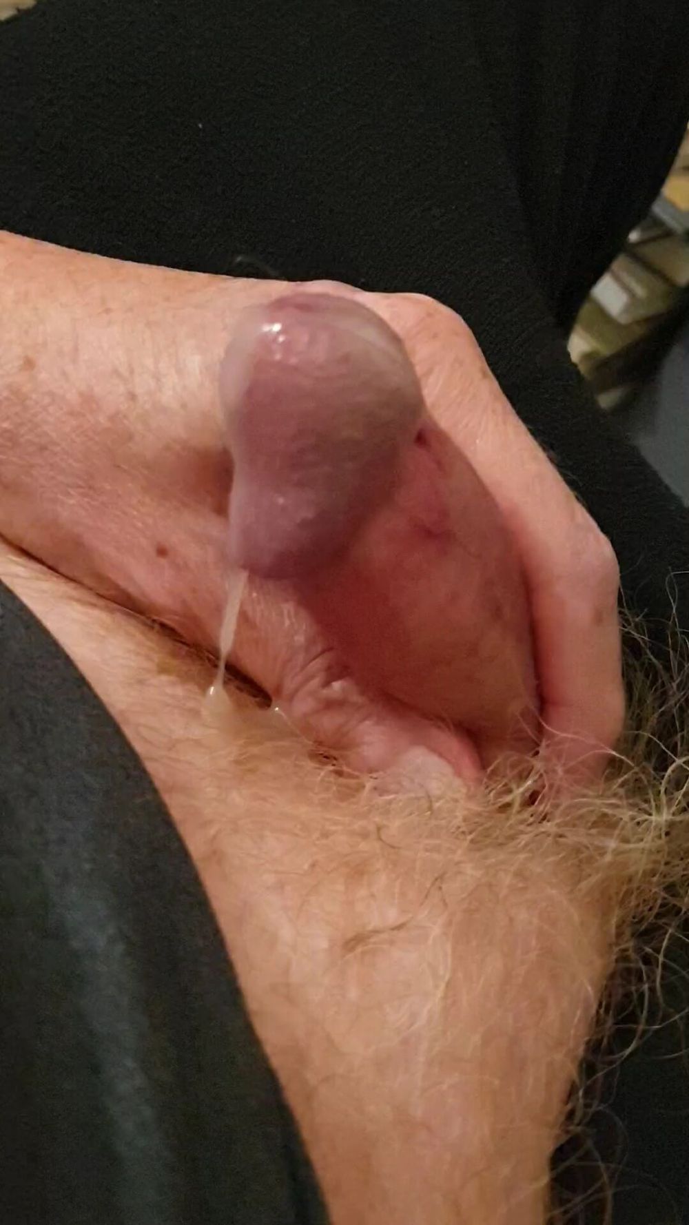 My tiny wet dick covered by pee and cum #34