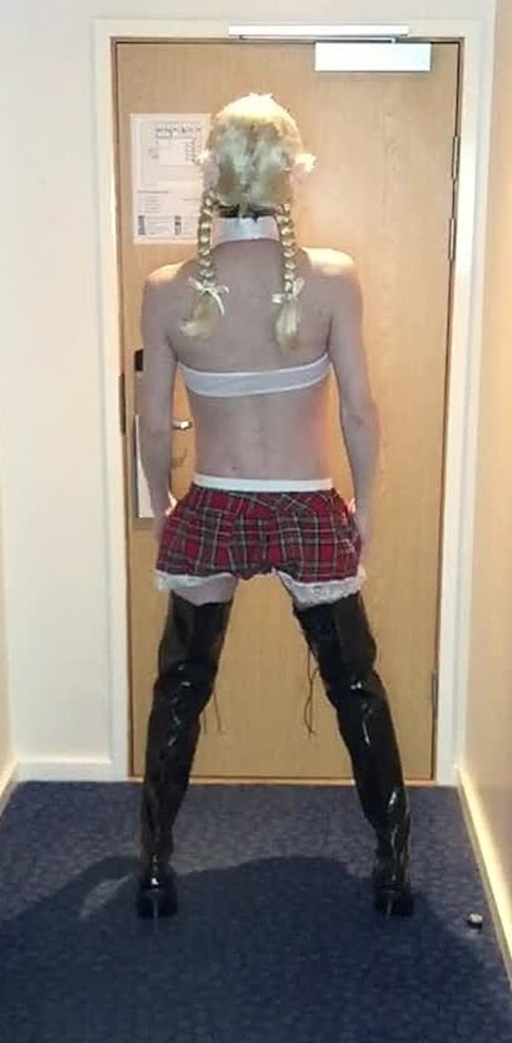 Sissy Crossdresser Schoolgurl Posing #25