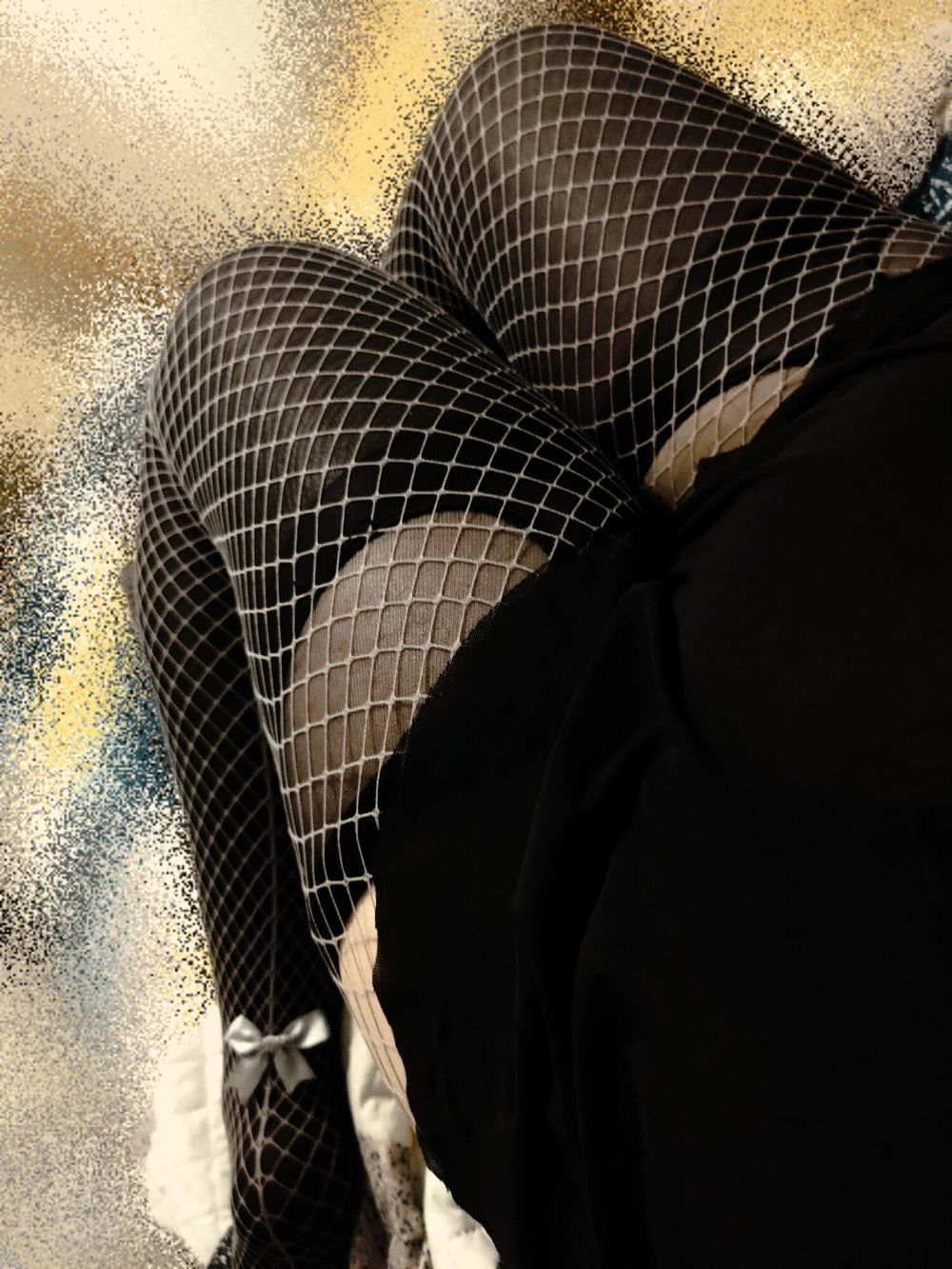 Black tights with mesh #16