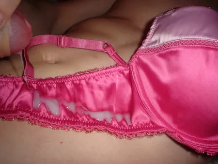 Leatransteen in pink satin lingerie         