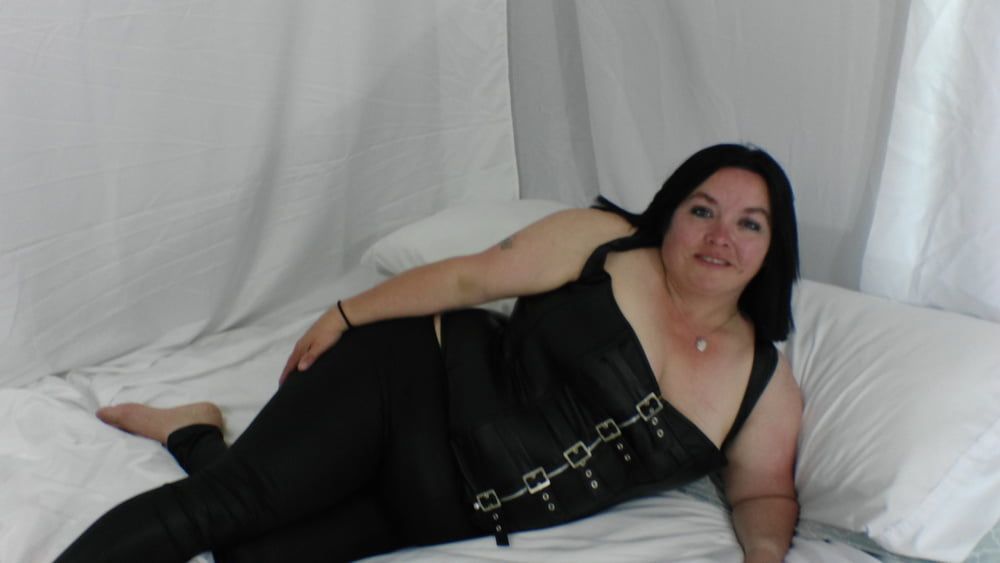 Sexy BBW Black Pants and Corset #29