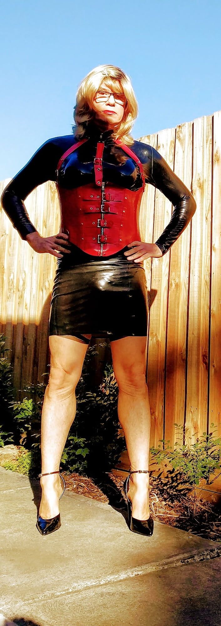 New latex skirt on a sunny Melbourne day #4