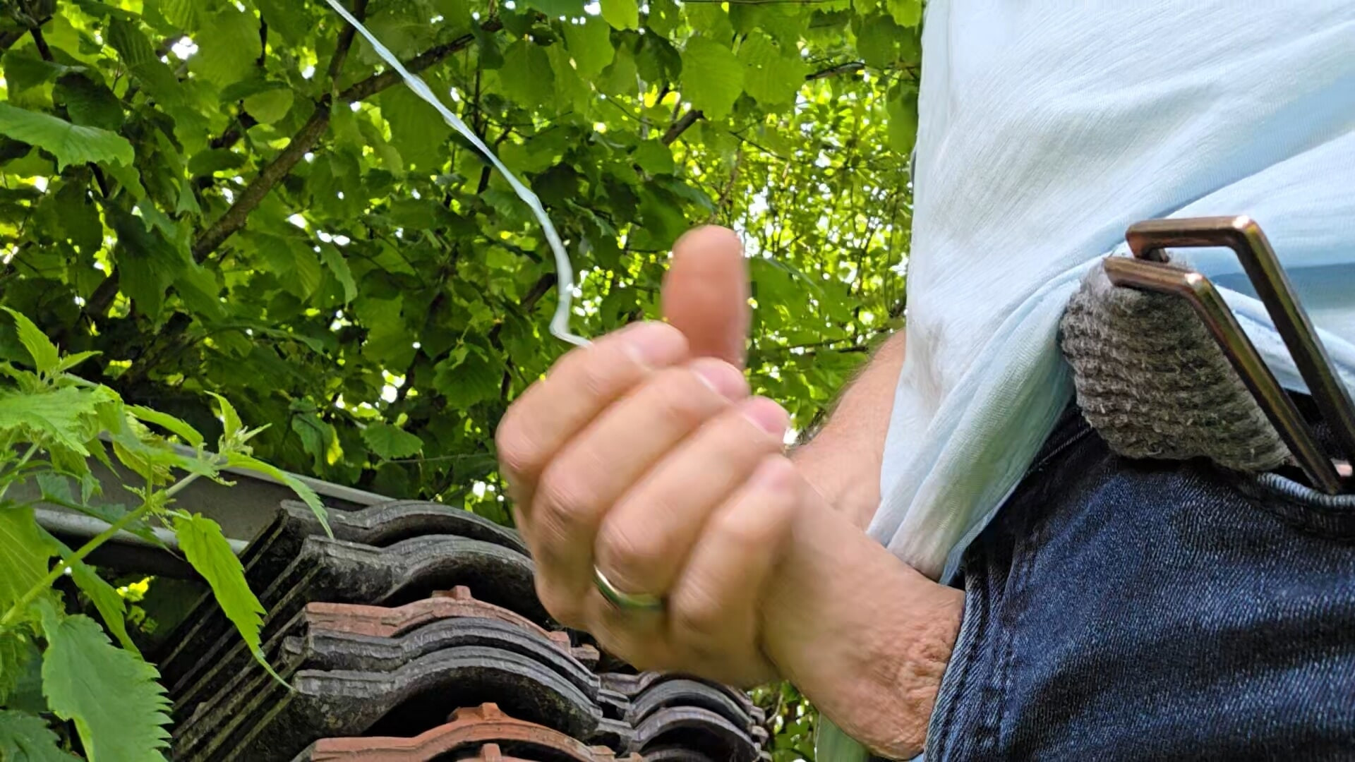My big fat cock: playing outside and cumming! #13