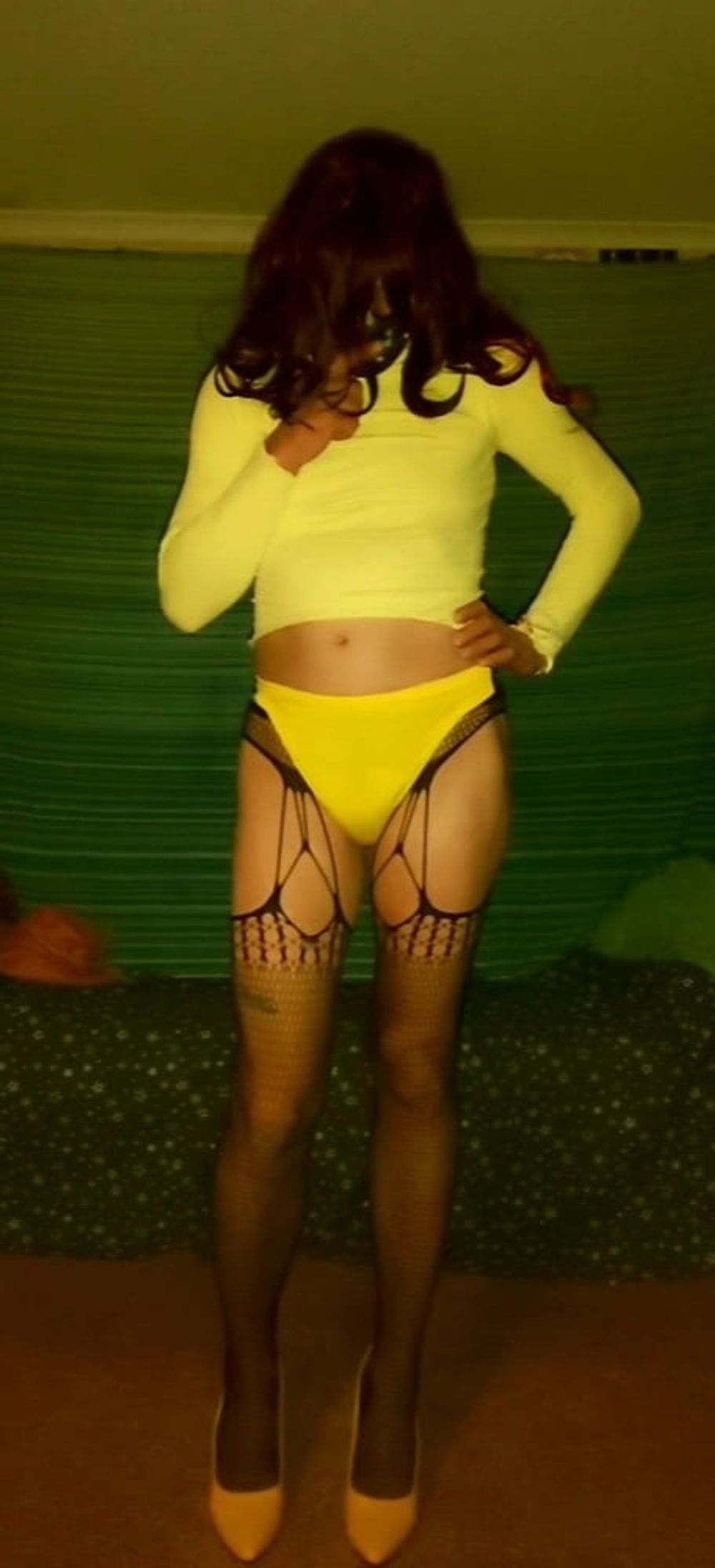 Yellow lil fuck toy shorts  #54