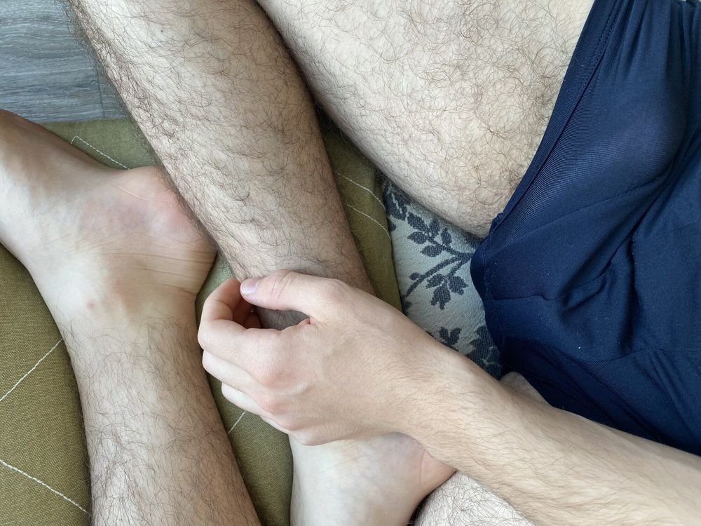 Teasing you with my big dick and feet #3