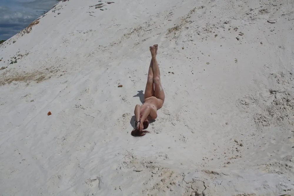 Naked on White Sand #8