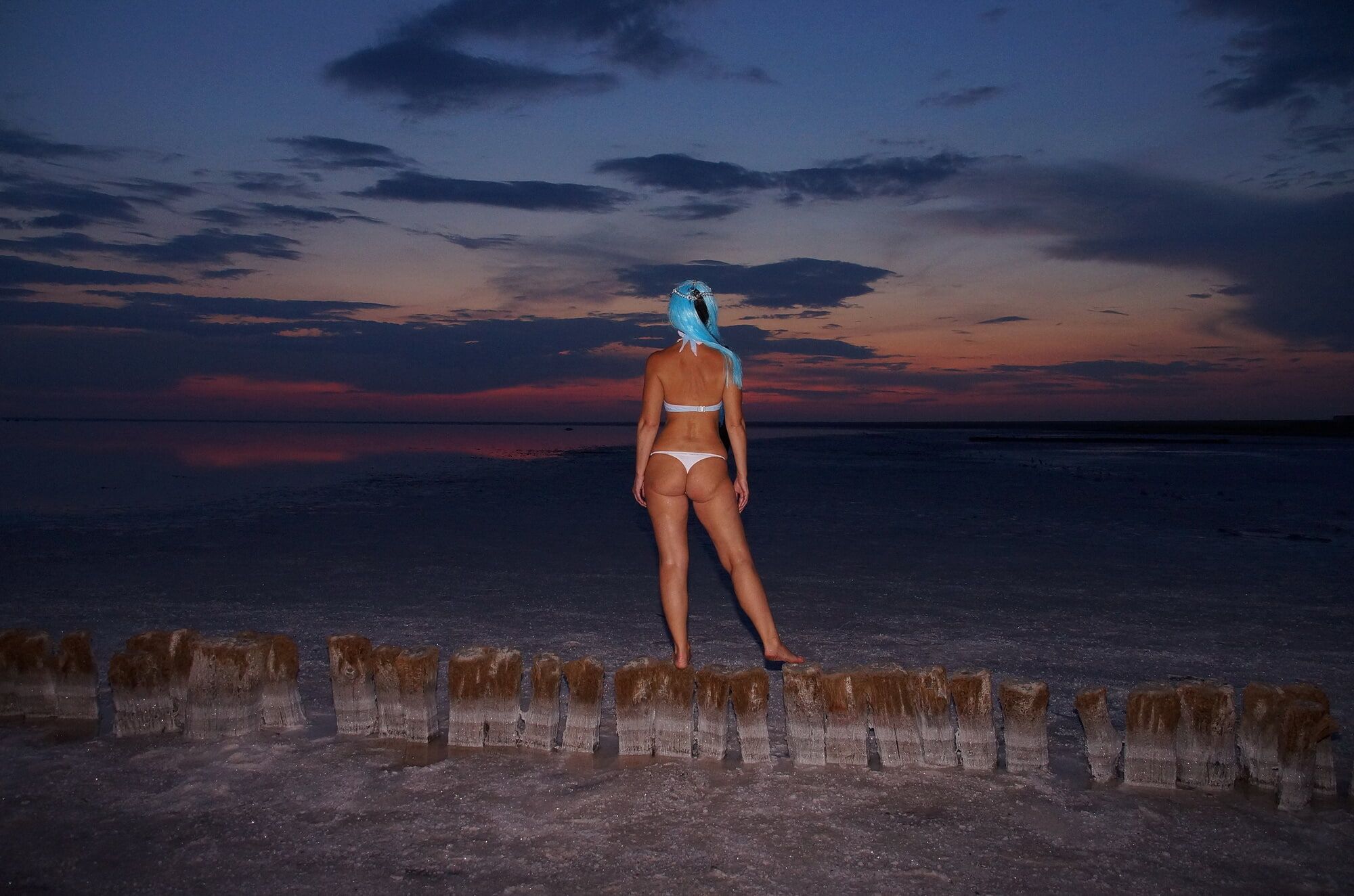 Bikini on Sunset Background #11