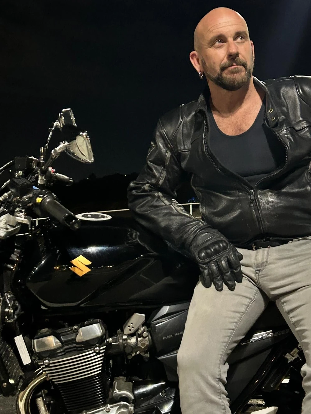Bruce and his classic Suzuki GSX1400  #4