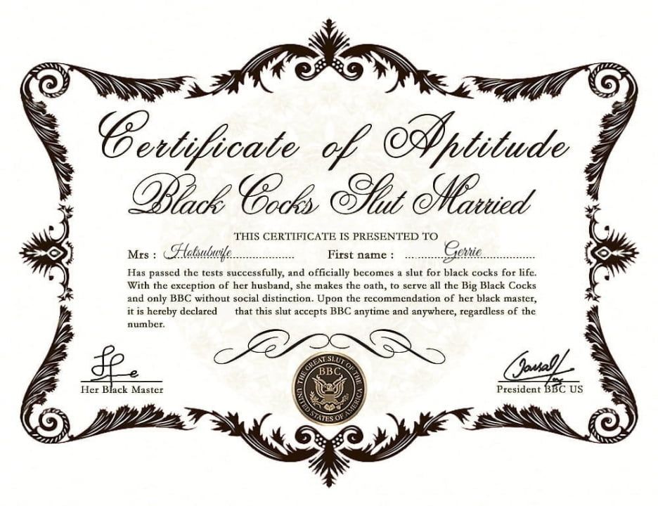 Slut Certificate