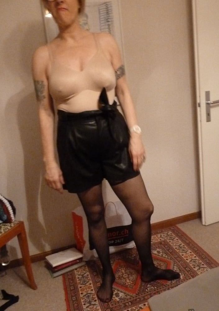 Wife's pantyhose of New Years eve #6