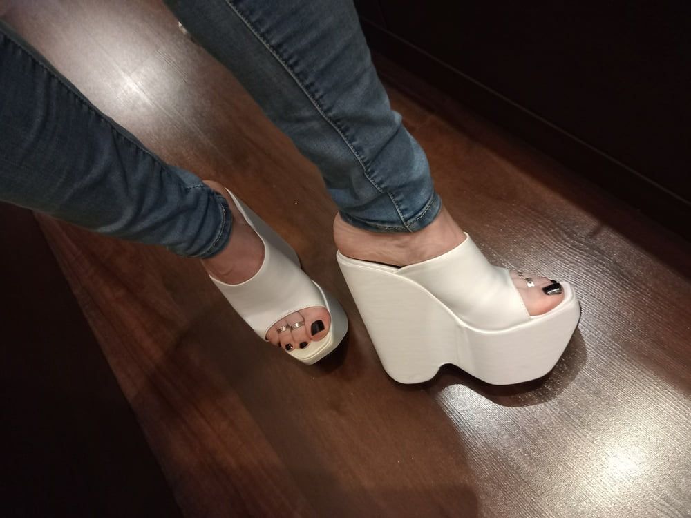 white platforms