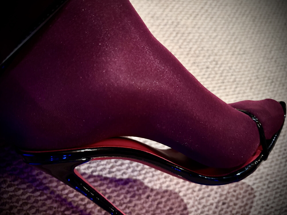 My new shiny & glossy pantyhose looks so hot ! #17