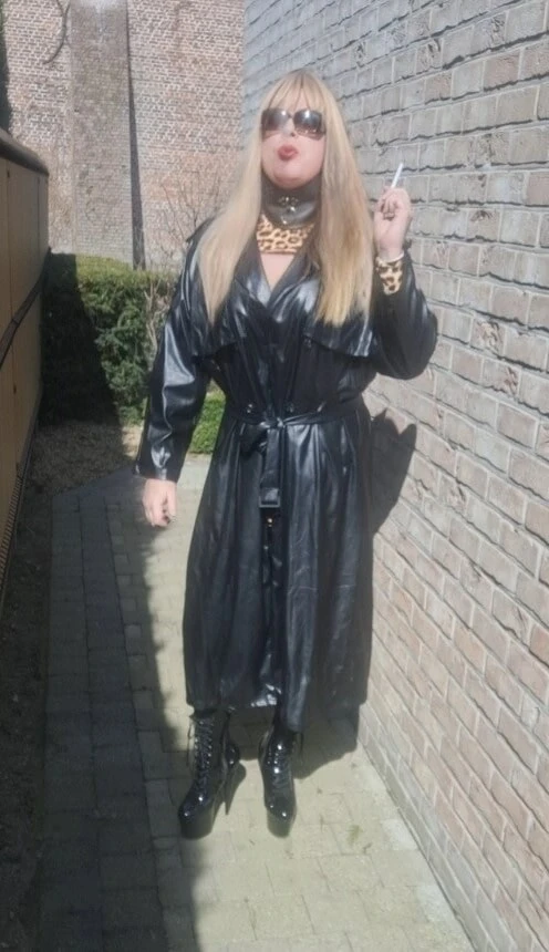Smoking in black coat #4
