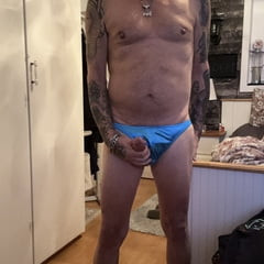 蓝色内裤在我身上