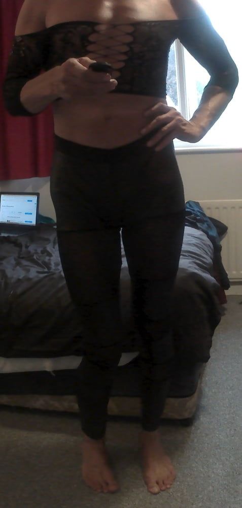 Loving the feel of my faux leather leggings #8