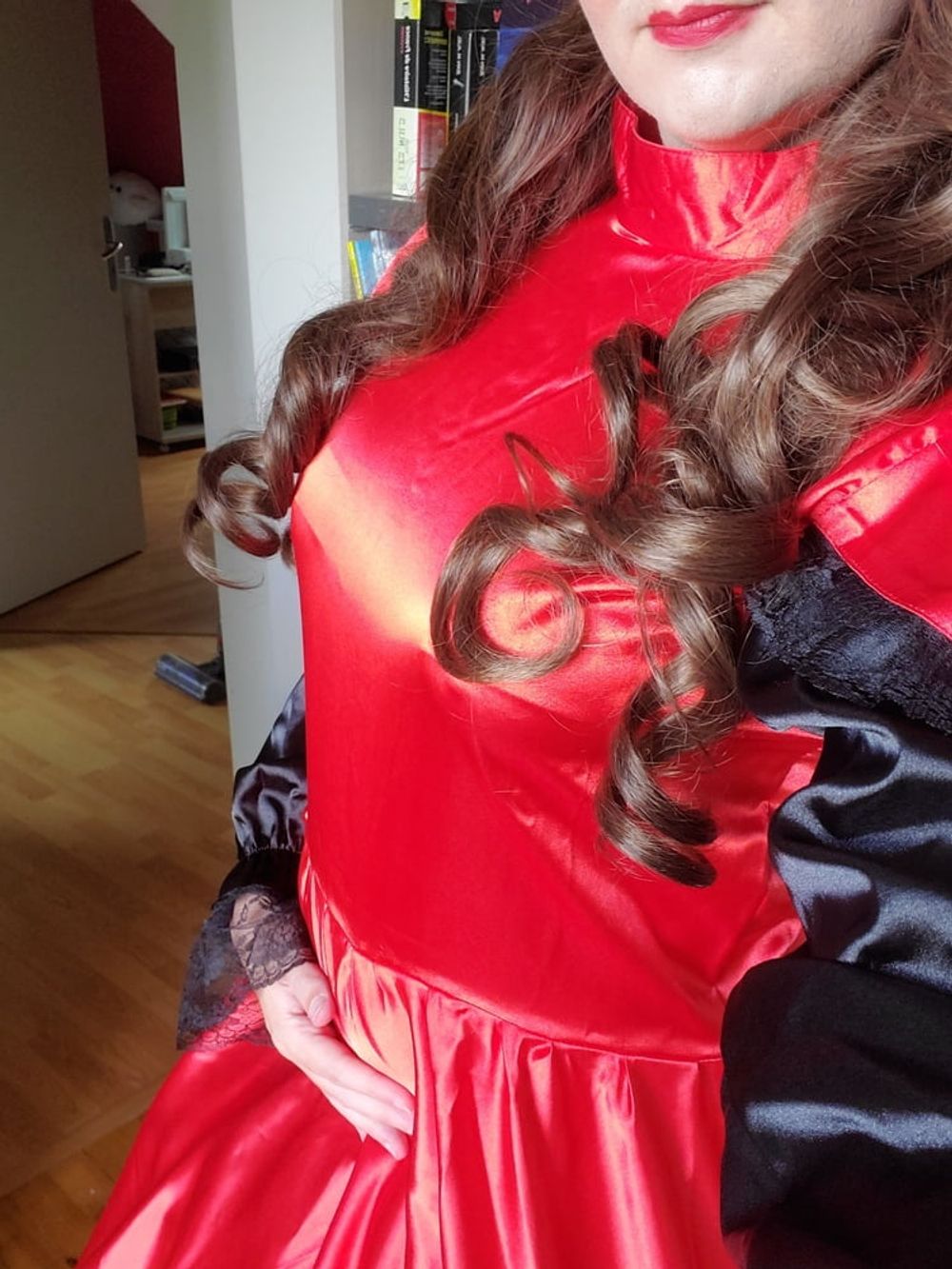 Sissy Long Red Dress  #6