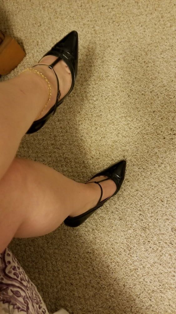 Playing in my shoe closet pretty feet heels flats milf  wife #2