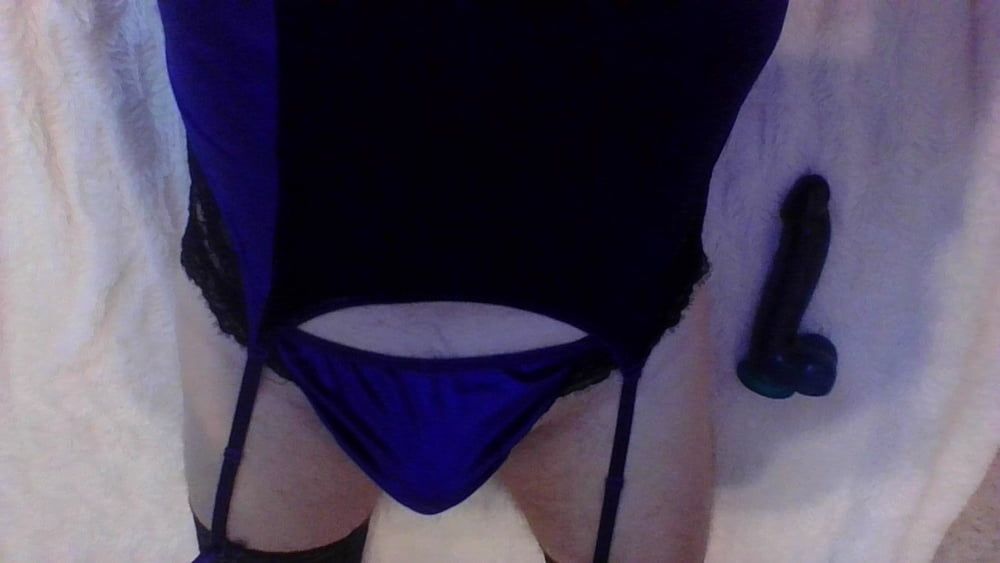 Horny in my Blue Corset