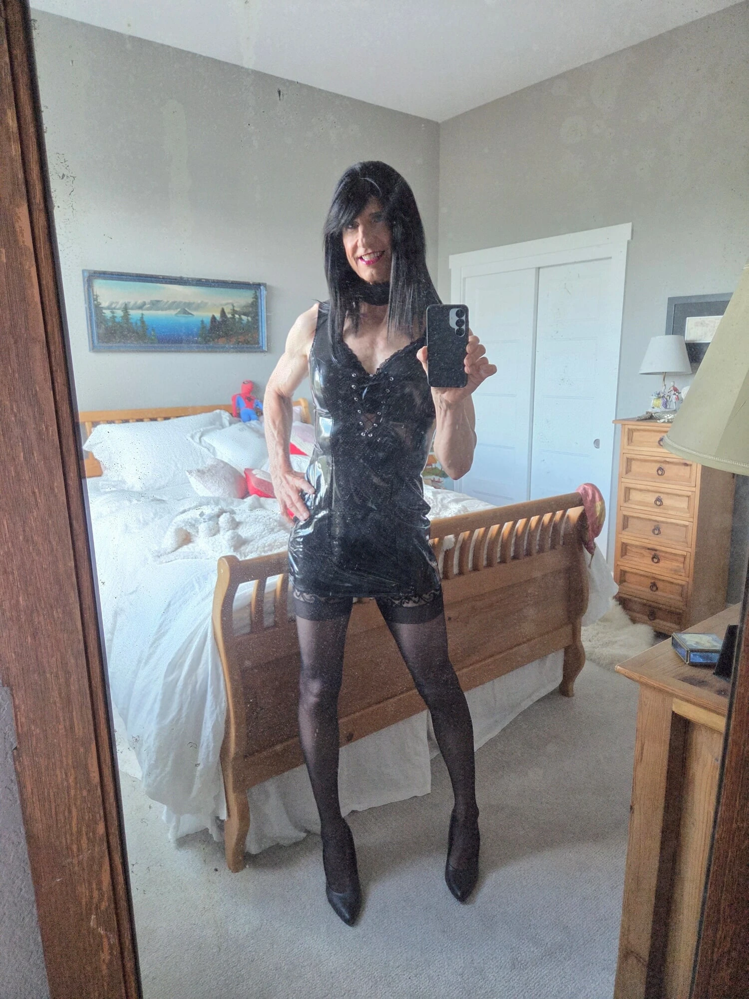 Vinyl mini dress #28