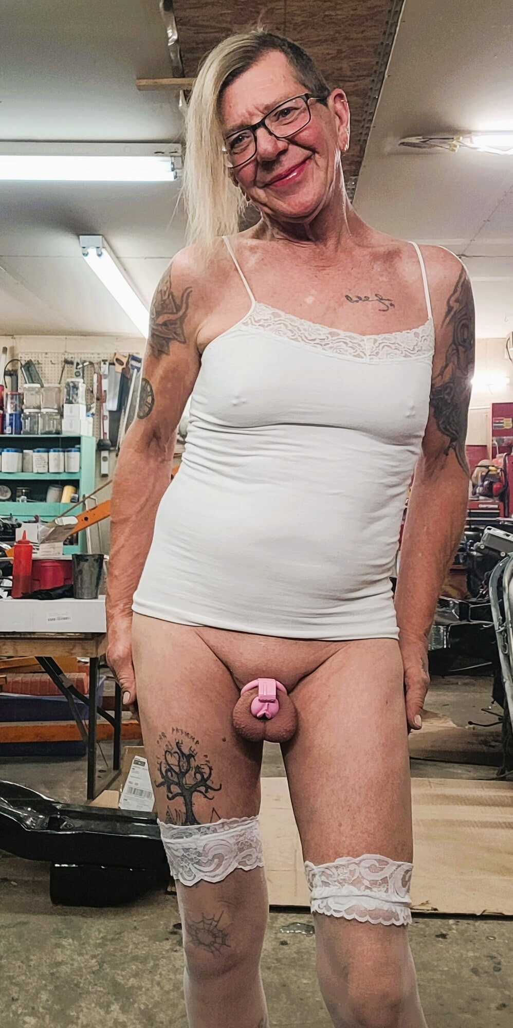 caged sissy showing off #22