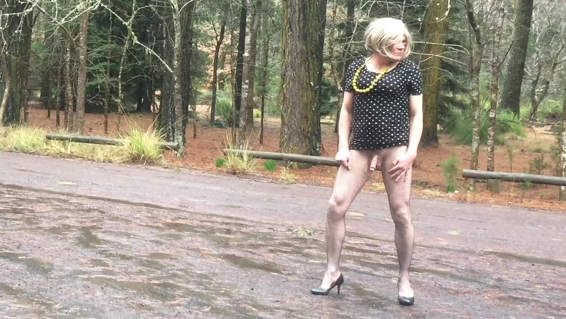 Cross dress Road Trip - Short dress, fish nets