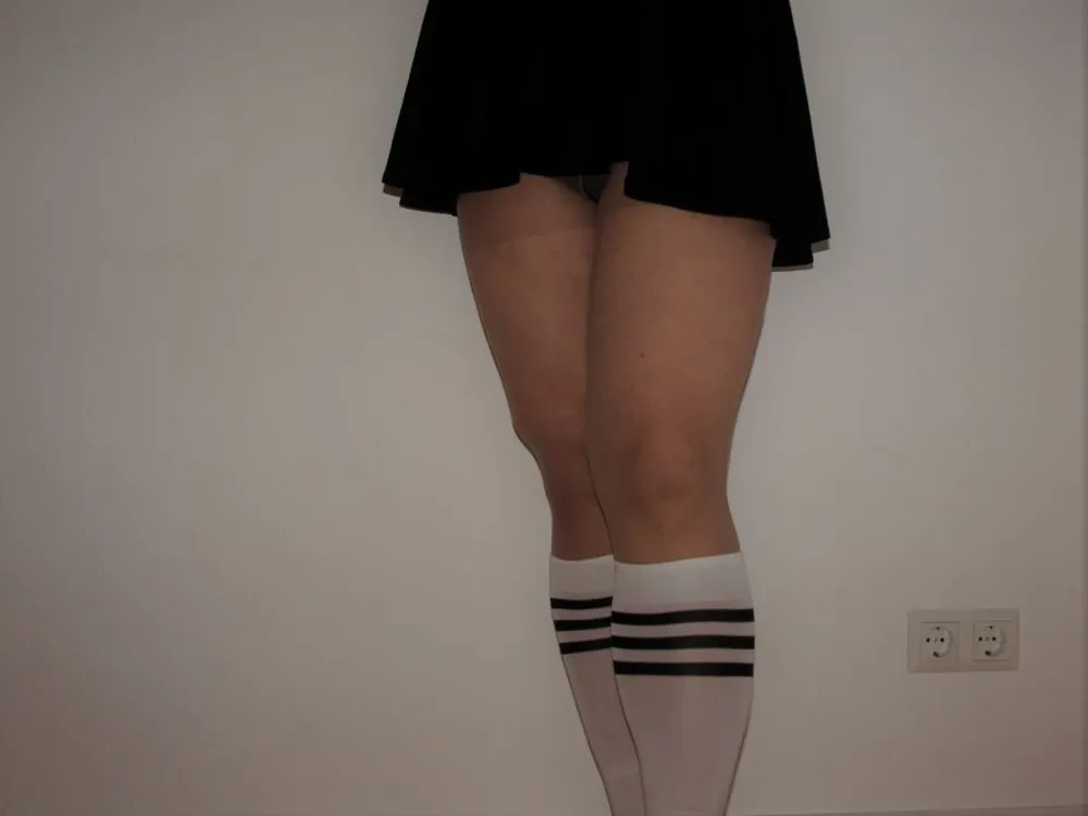 Me wearing Pantyhose and Skirt #5