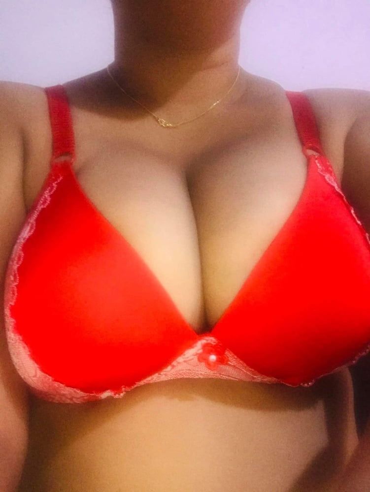  Sri Lankan Red Big Bra with big tits #3
