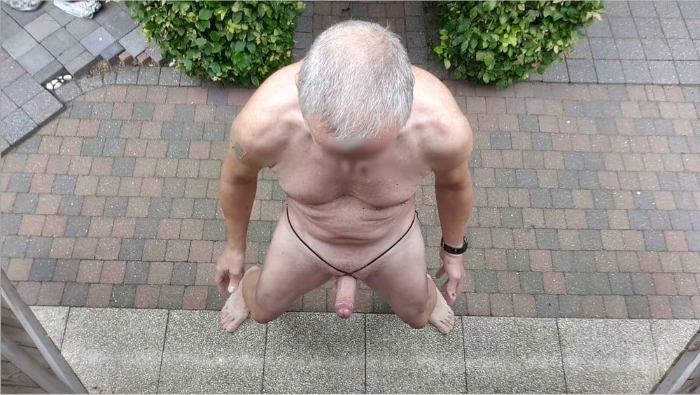 public outdoor exhibitionist bondage jerking show #17