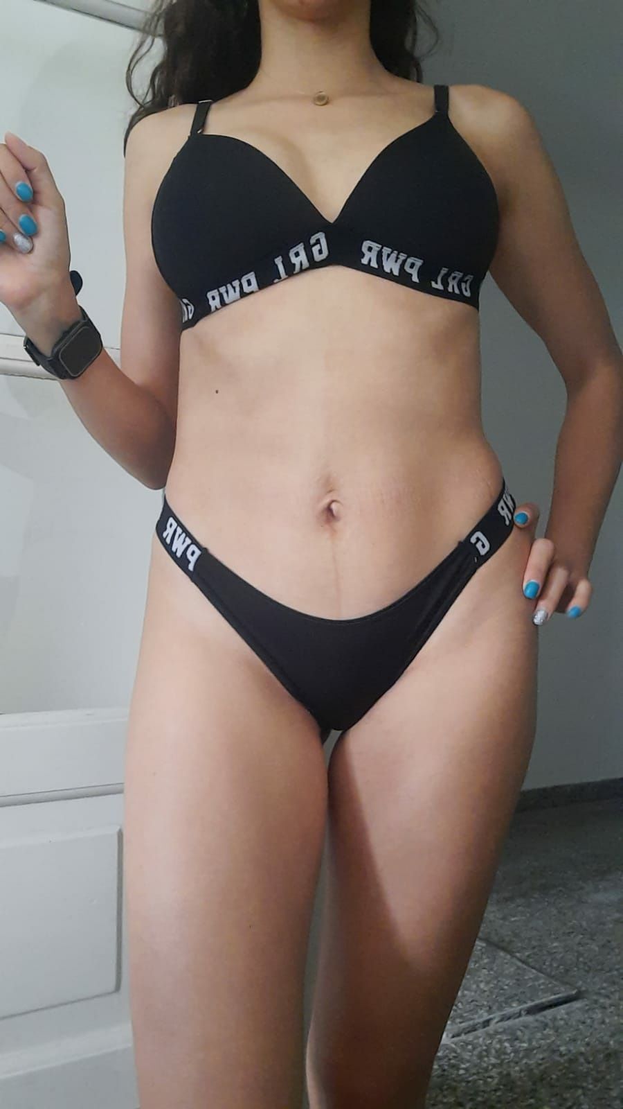 Debuting sports lingerie - Latina MILF