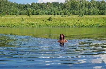 nude playing in volga river         