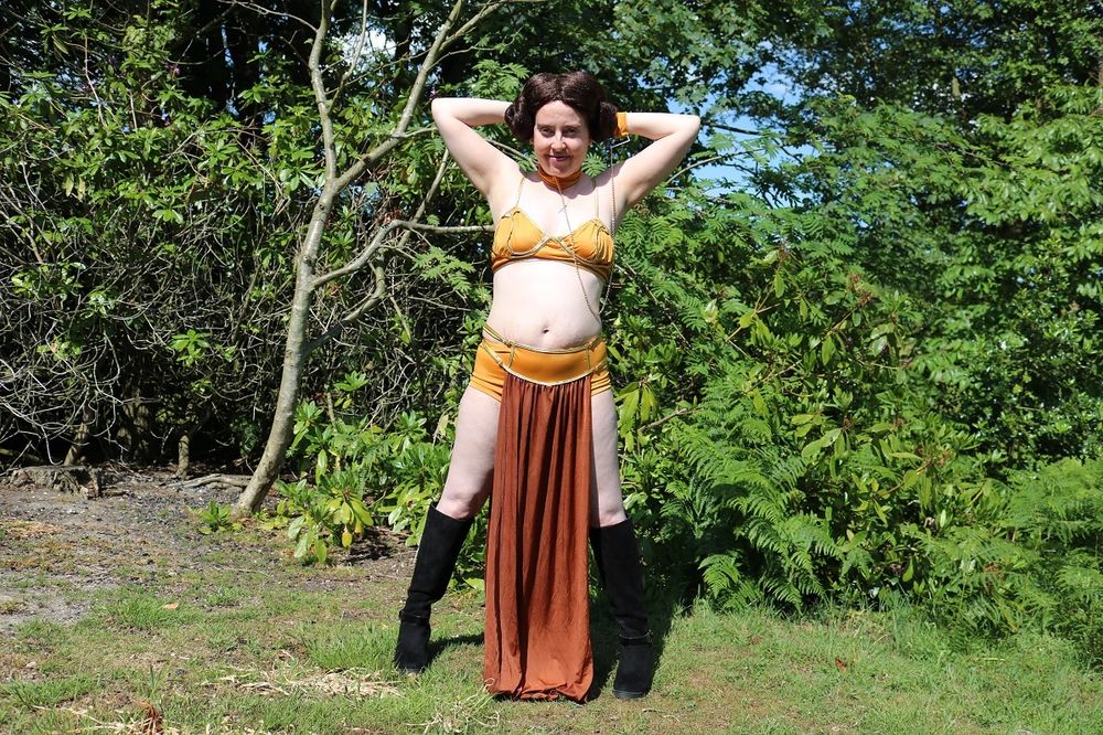 Princess Leia Organa Slave girl Cosplay in the Garden #13