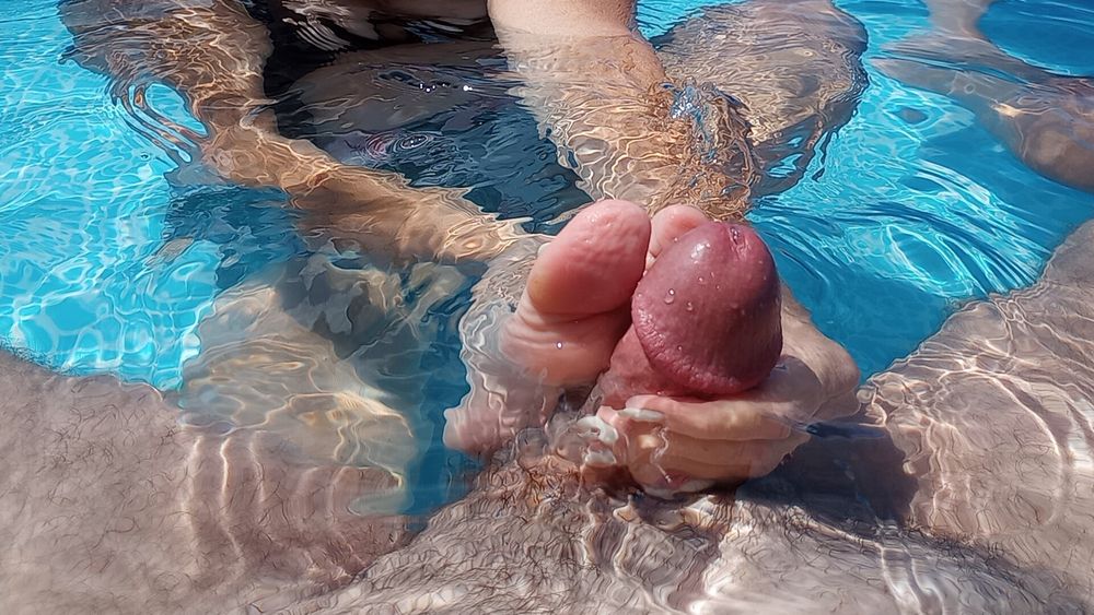 Pool Footjob #16