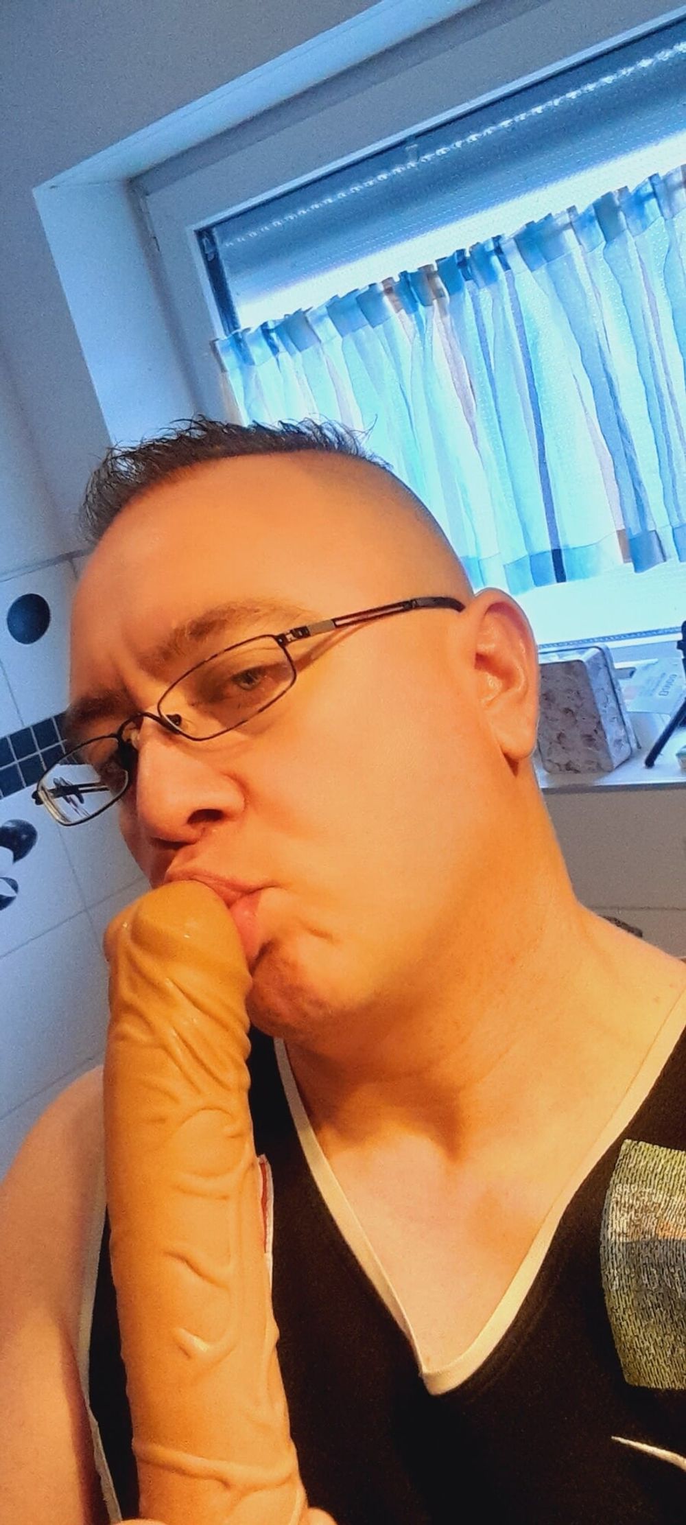 Geilen Dildo Schwanz blasen #3