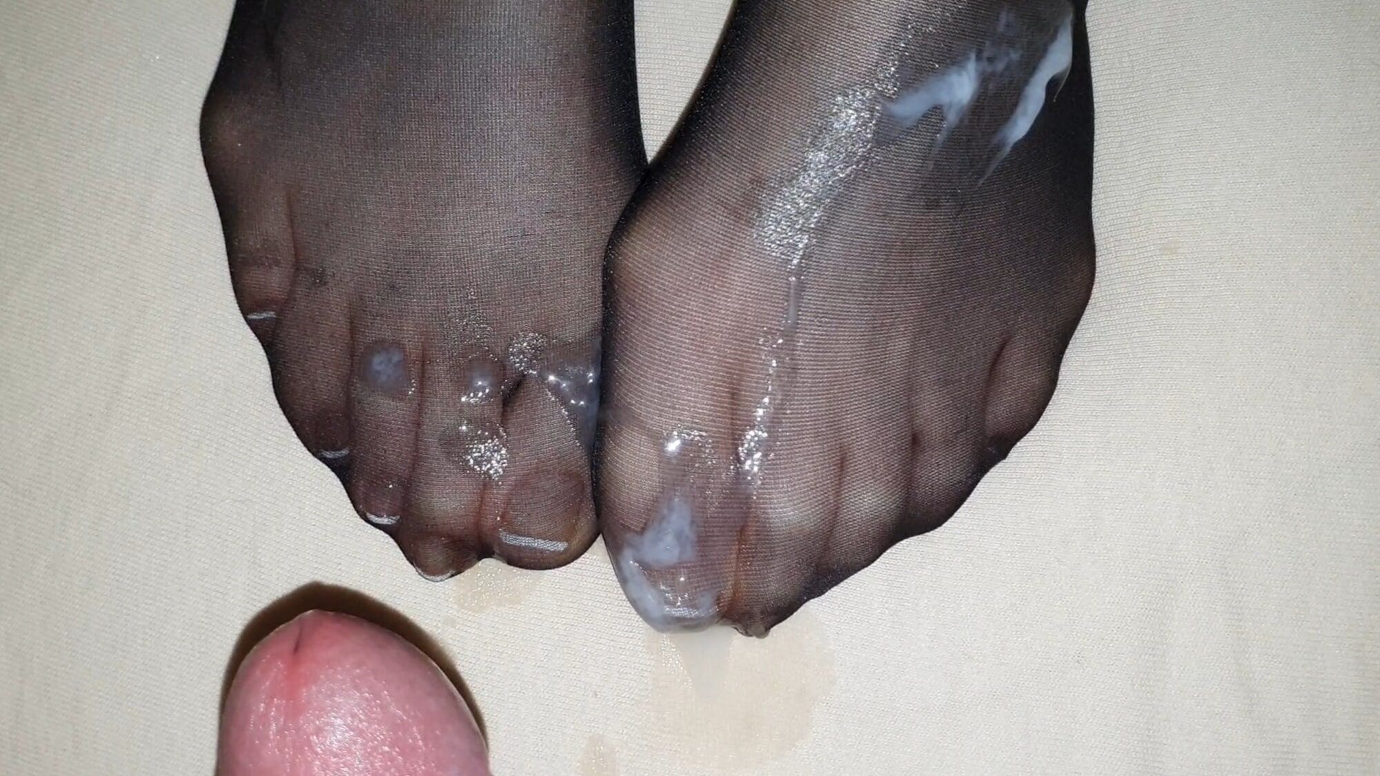 Semen on wife&#039;s feet all the time #33