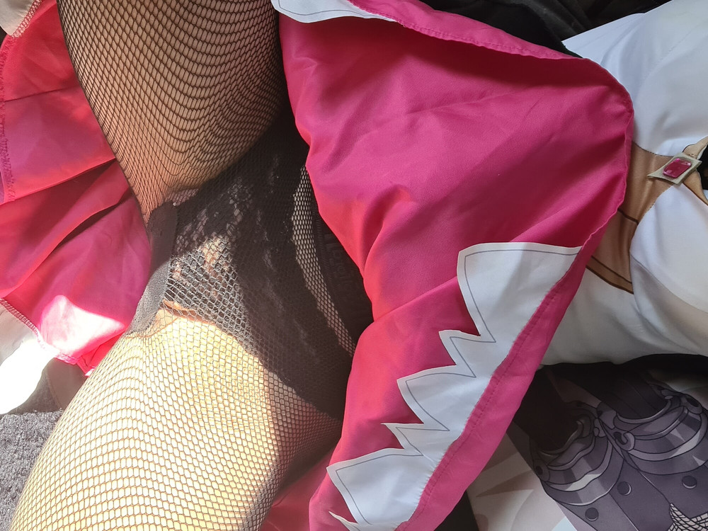 German bi guy in maid cosplay and wearing women's underwear #14