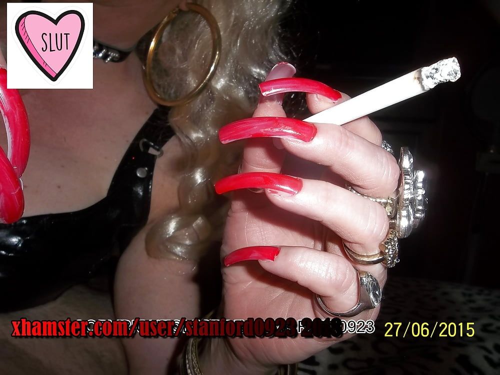 LONG NAILS SMOKING SLUT #35