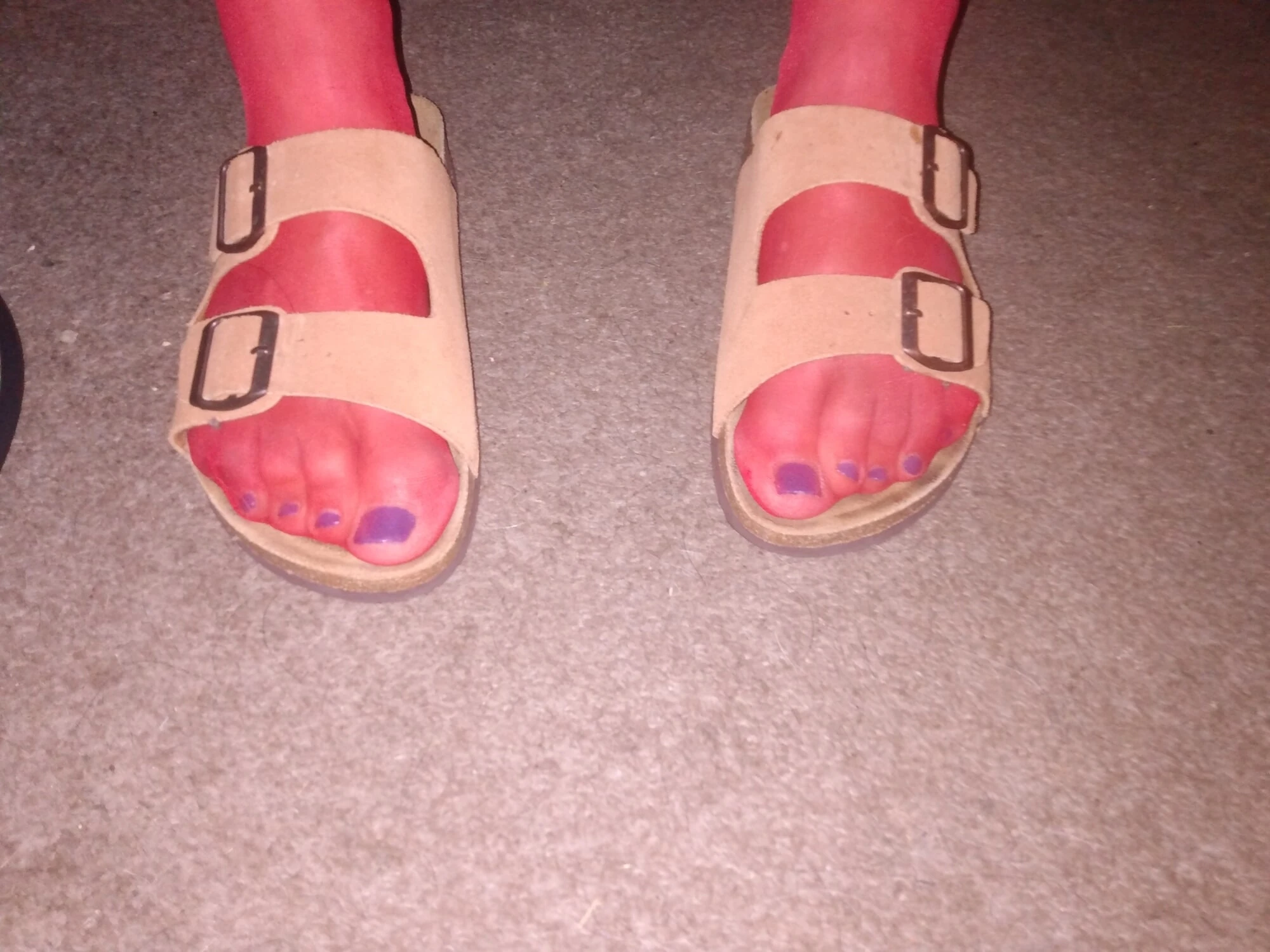 Sandals and stockings 