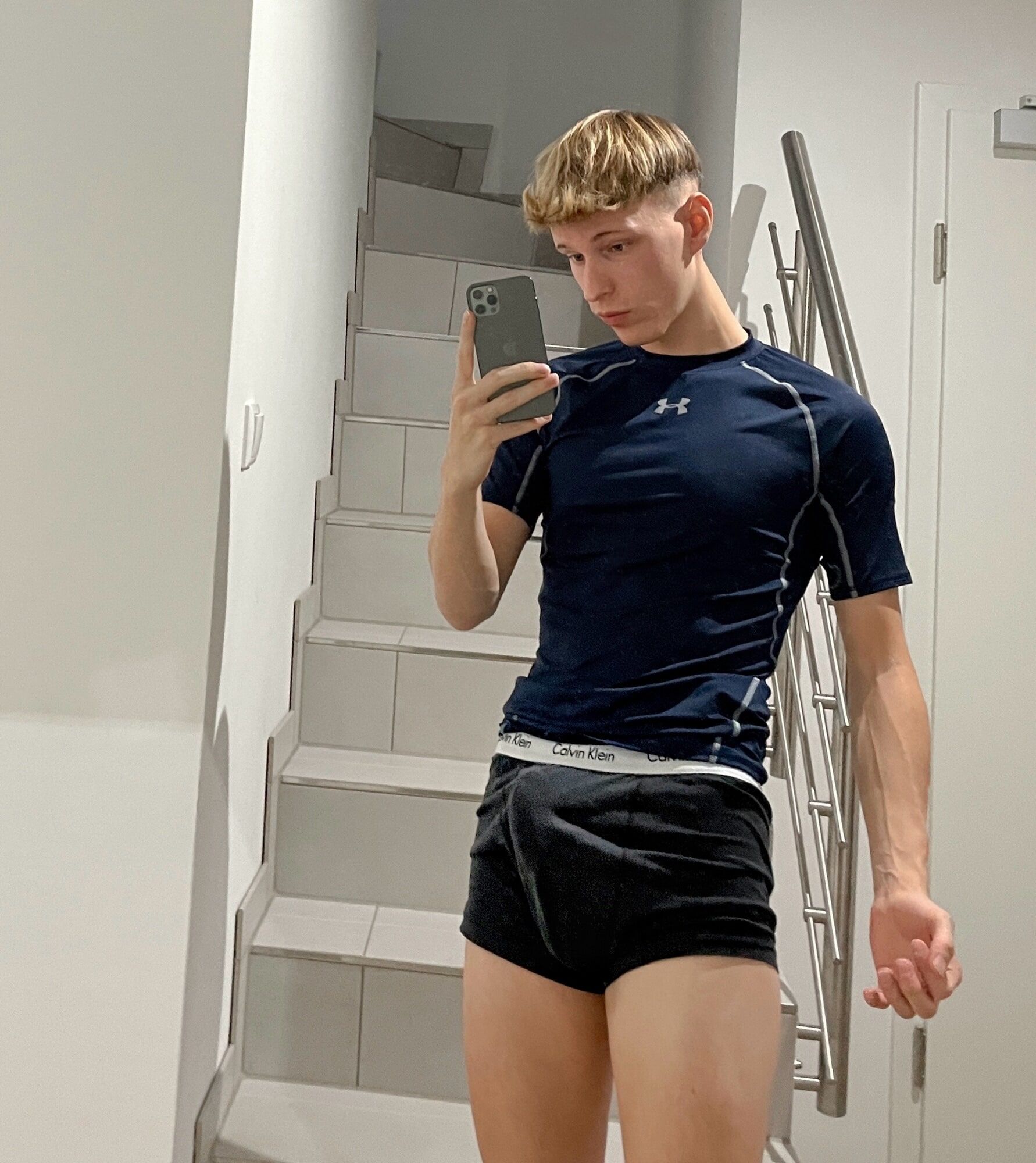 Blond german twink and his bulge